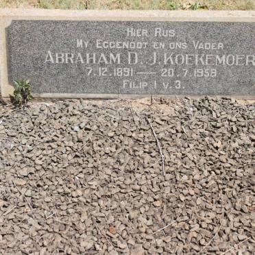 KOEKEMOER Abraham D. 1891-1958