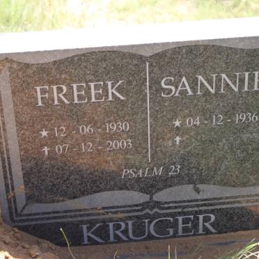 KRUGER Freek 1930-2003 &amp; Sannie 1936-