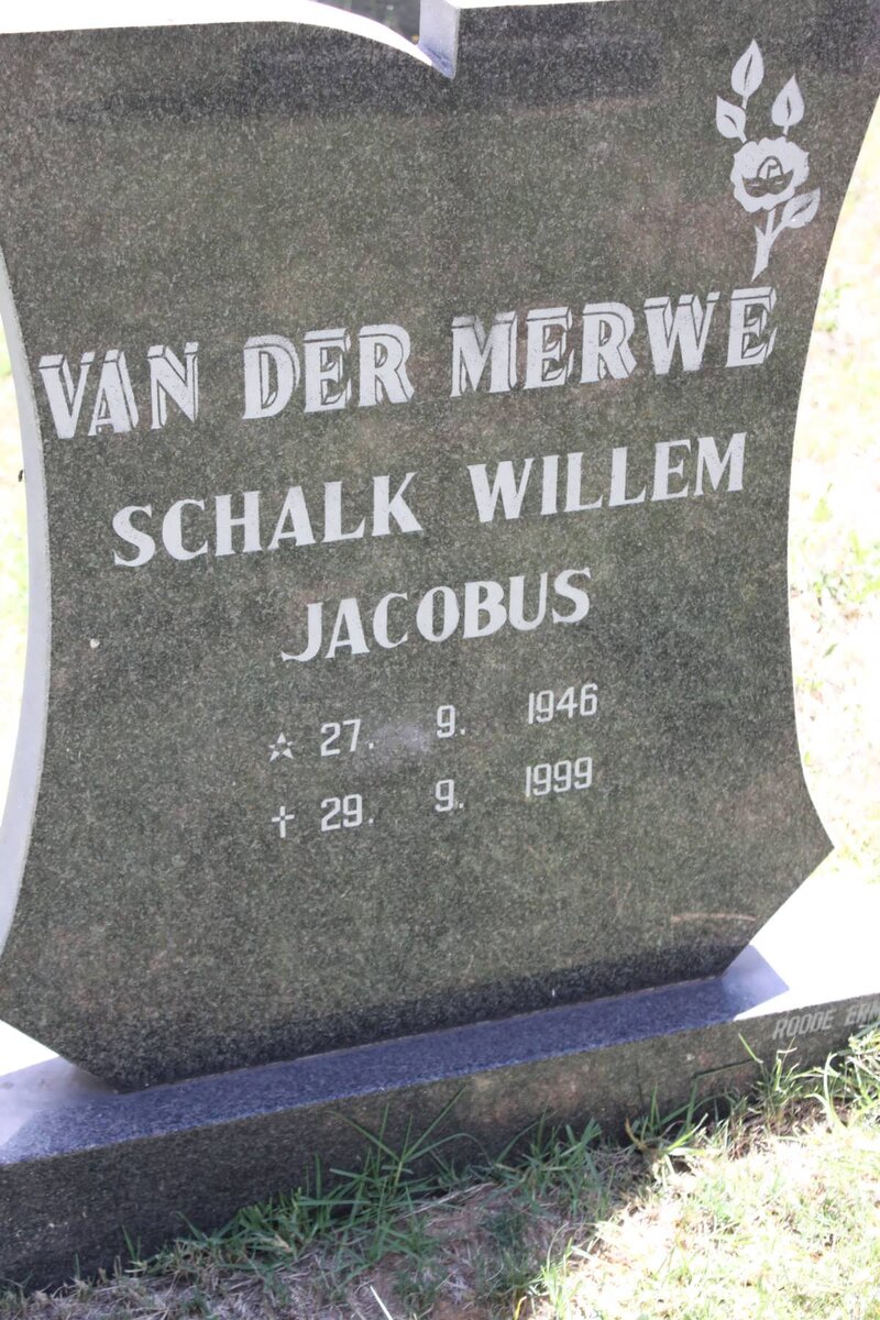 MERWE Schalk Willem Jacobus, van der 1946-1999