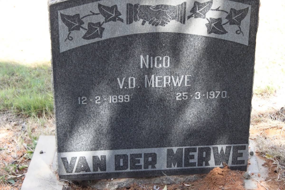MERWE Nico, van der 1899-1970