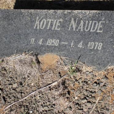 NAUDE Kotie 1950-1978