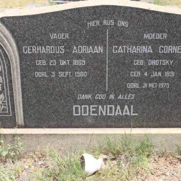 ODENDAAL Gerhardus Adriaan 1869-1960 &amp; Catharina Cornelia  DROTSKY 1891-1970