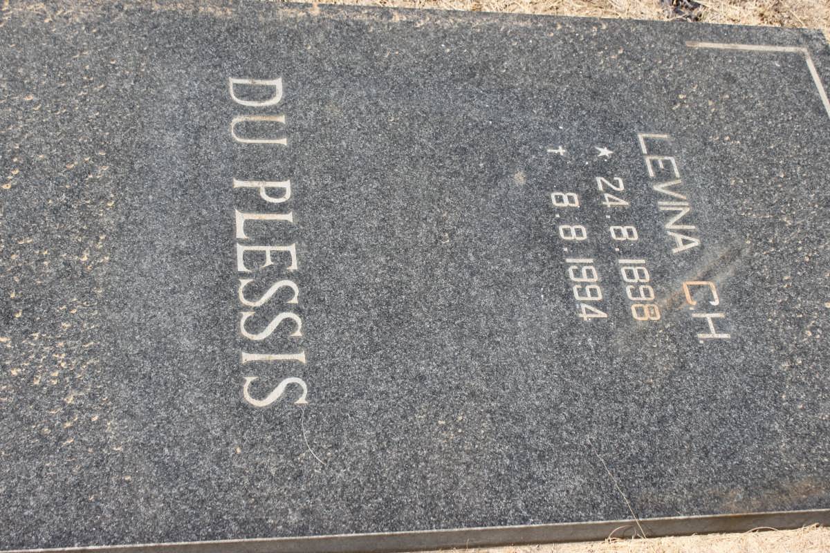 PLESSIS Levina C.H., du 1898-1994