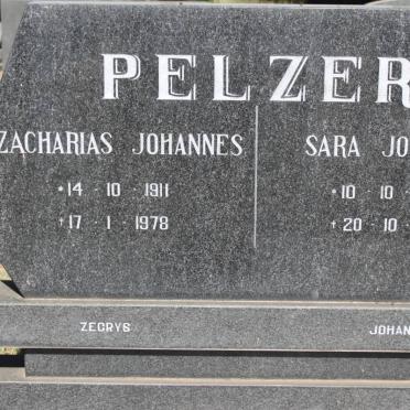 PELZER Zacharias Johannes 1911-1978 &amp; Sara Johanna 1912-1996