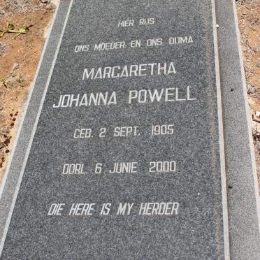 POWELL Margaretha Johanna 1905-2000