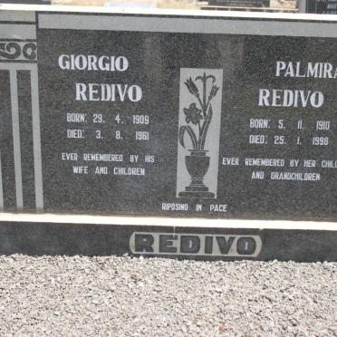 REDIVO Georgio 1909-1961 &amp; Palmira 1910-1998
