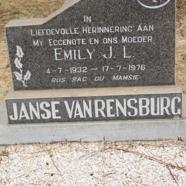 RENSBURG Emily J.L., Janse van 1932-1976