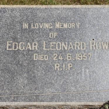 ROWE Edgar Leonard -1957