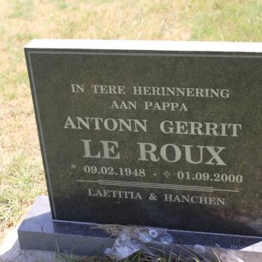 ROUX Antonn Gerrit, le 1948-2000