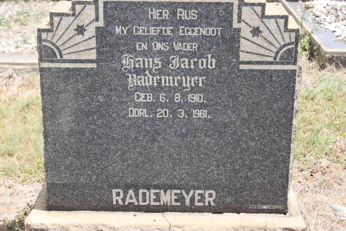 RADEMEYER Hans Jacob 1910-1961