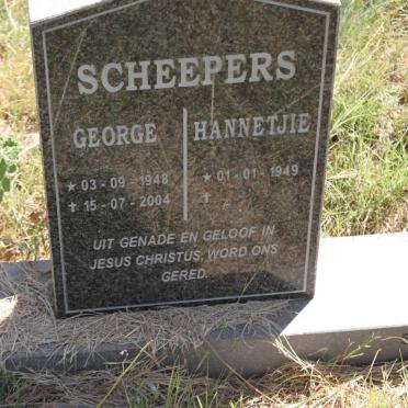 SCHEEPERS George 1948-2004 &amp; Hannetjie 1949-