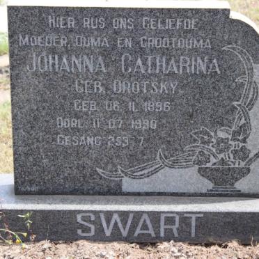 SWART Johanna Catharina geb DROTSKY  1896-1990