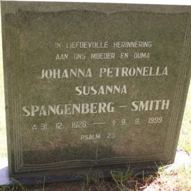 SMITH Johanna Petronella Susanna, Spangenberg 1926-1999
