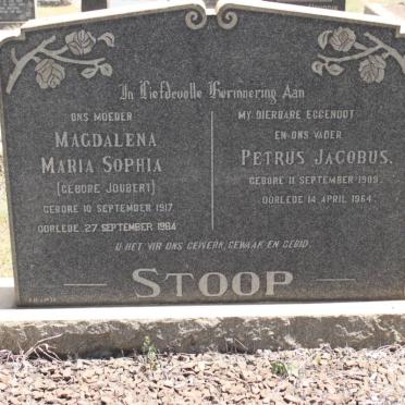 STOOP Petrus Jacobus 1909-1964 &amp; Magdalena Maria Sophia JOUBERT 1917-1984