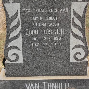 TONDER Cornelius J.H., van 1890-1973
