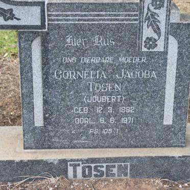 TOSEN Cornelia Jacoba nee JOUBERT 1882-1971