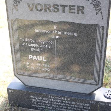 VORSTER Paul 1916-2002
