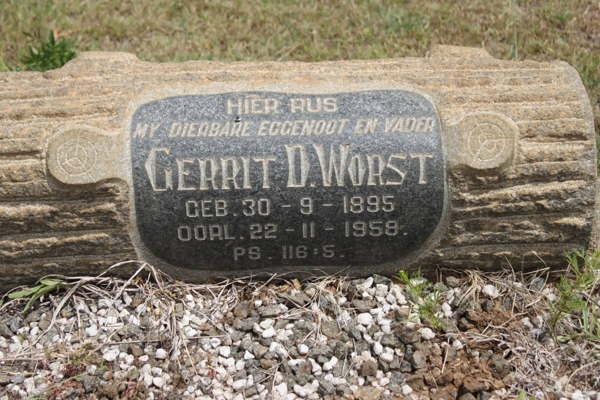 WORST Gerrit D. 1895-1958