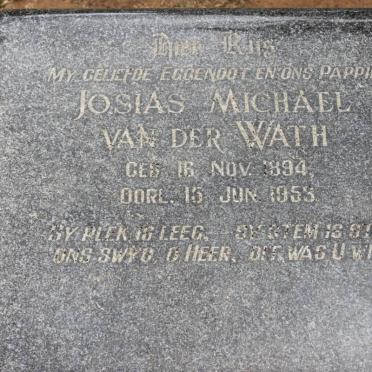 WATH Josias Michael, van der 1894-1955