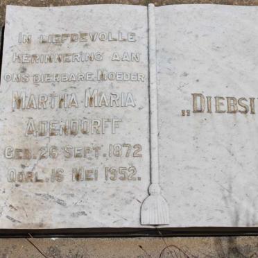 ADENDORFF Martha Maria 1872-1952