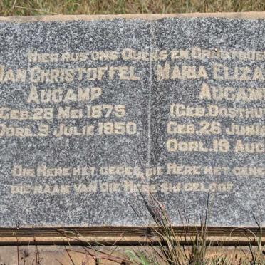 AUCAMP Jan Christoffel 1875-1950 &amp; Maria Elizabeth OOSTHUIZEN 1877-1948