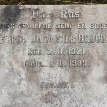 BROODRYK Petrus Johannes 1921-1939