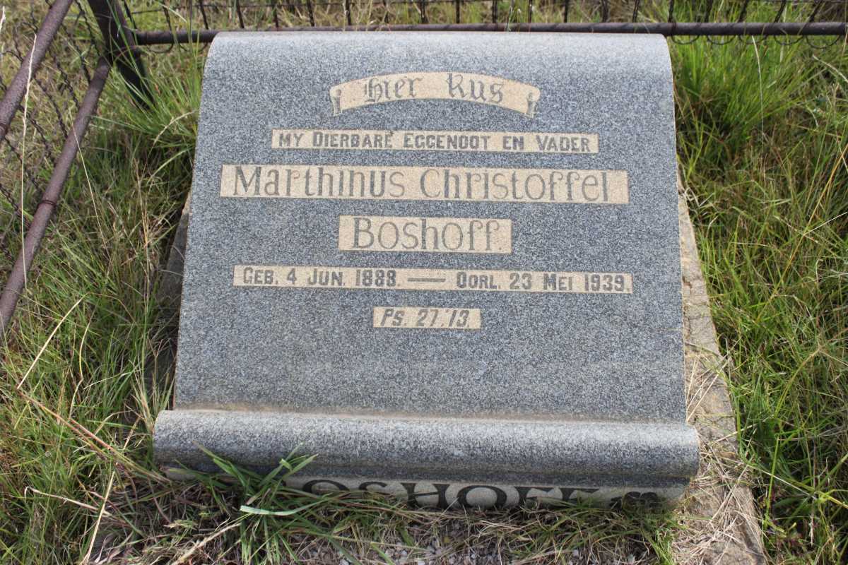 BOSHOFF Marthinus Christoffel 1888-1939