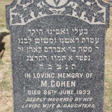 COHEN M.  -1933