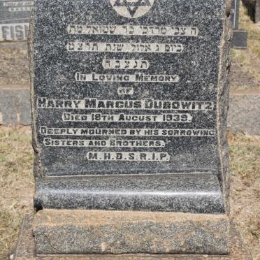DUBOWITZ Harry Marcus  -1939