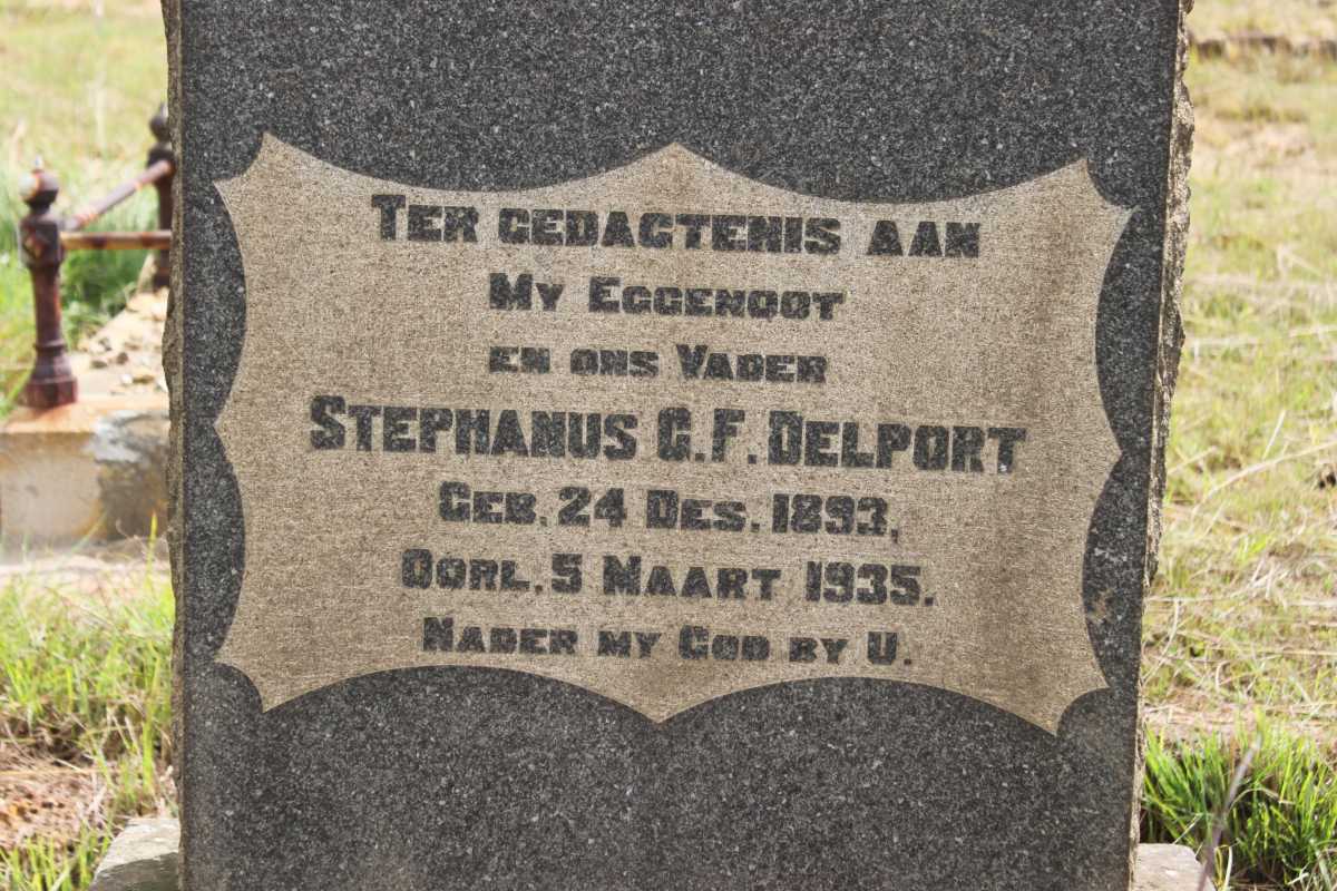 DELPORT Stephanus G.F. 1893-1935