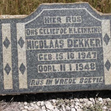 DEKKER Nicolaas 1947-1948