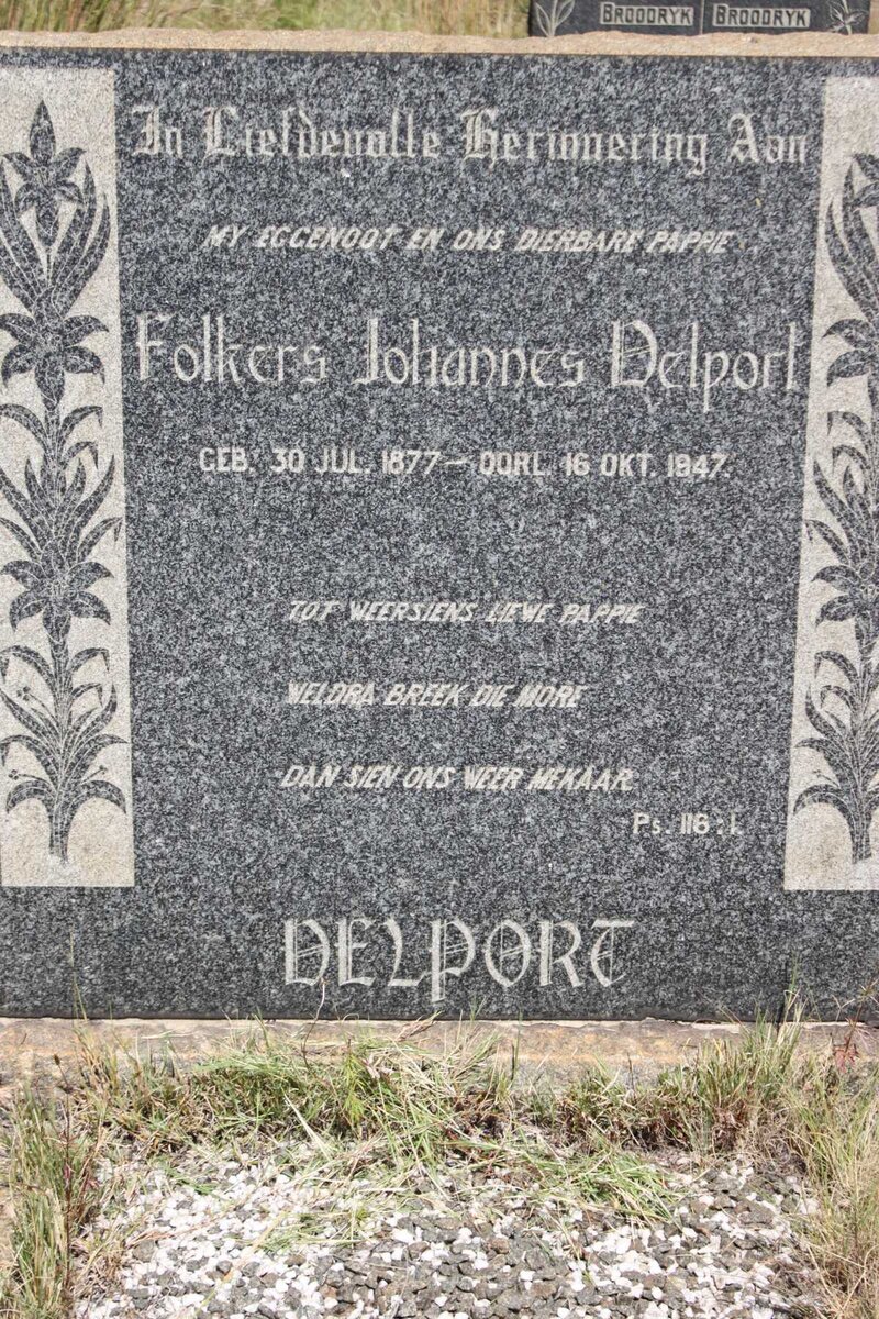 DELPORT Folkers Johannes 1877-1947