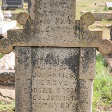 GROVE Wouter Johannes 1901-1942