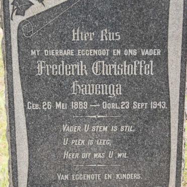 HAVENGA Frederik Christoffel 1889-1943