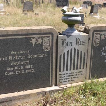 JOUBERT Floris Petrus Johannes 1892-1953 &amp; Aletta Elizabeth Susanna 1899-1986