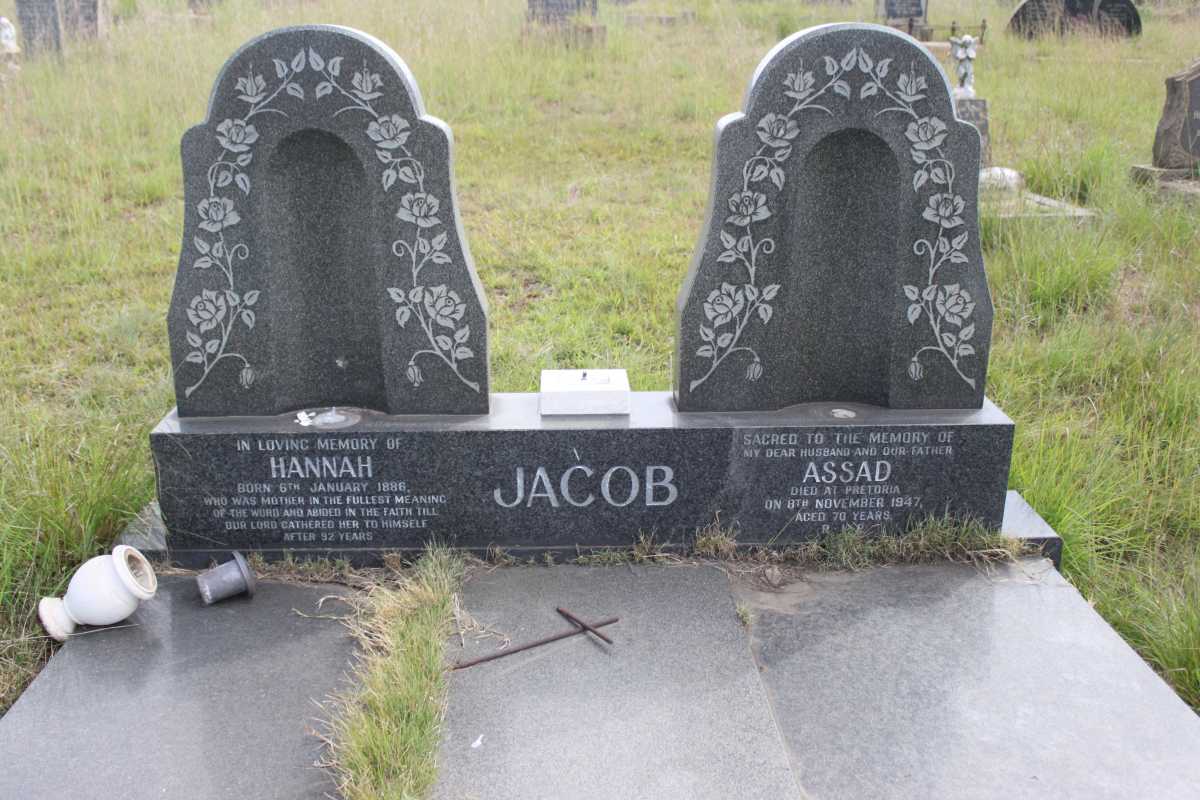 JACOB Assad -1947 &amp; Hannah 1886-