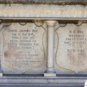 KOK Daniel Jacobus 1843-1911 &amp; Helena Catharina GROBLER 1843-1931
