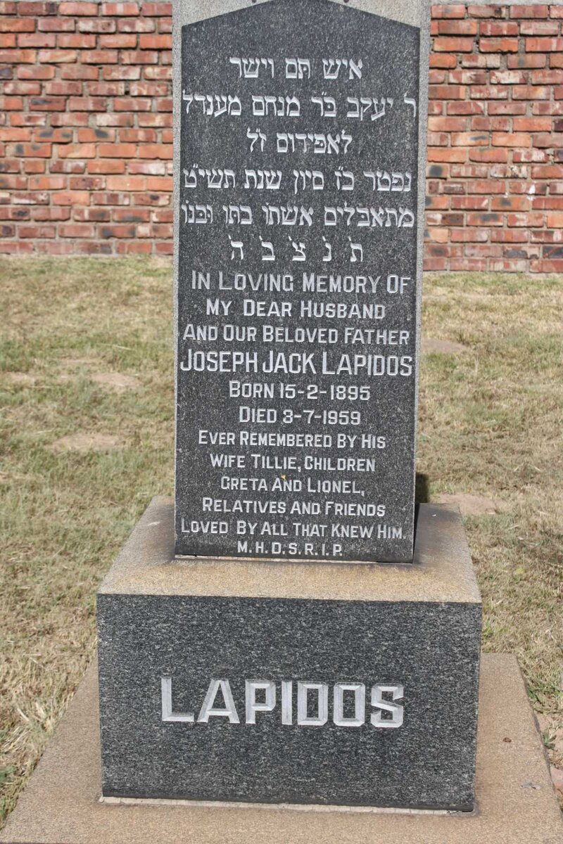LAPIDOS Joseph Jack 1895-1959