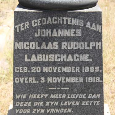 LABUSCHAGNE Johannes Nicolaas Rudolph 1885-1918