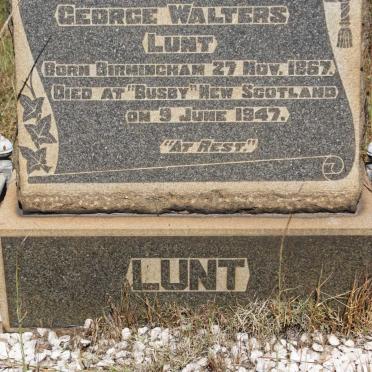 LUNT George Walters 1867-1947