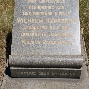 LOMBARD Wilhelm 1951-1952