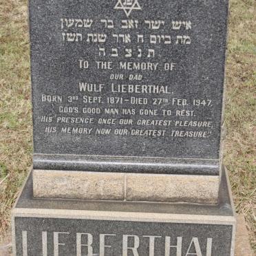 LIEBERTHAL Wulf  1971-1947