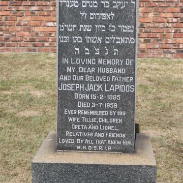 LAPIDOS Joseph Jack 1895-1959