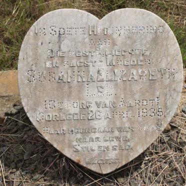 LEE Susanna Elizabeth nee VAN AARDT -1935