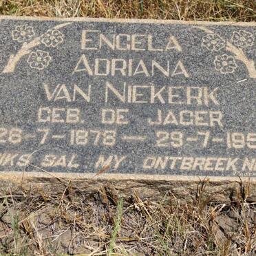 NIEKERK Engela Adriana, van nee DE JAGER 1878-1951