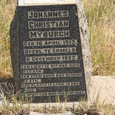 MYBURGH Johannes Christian 1913-1922
