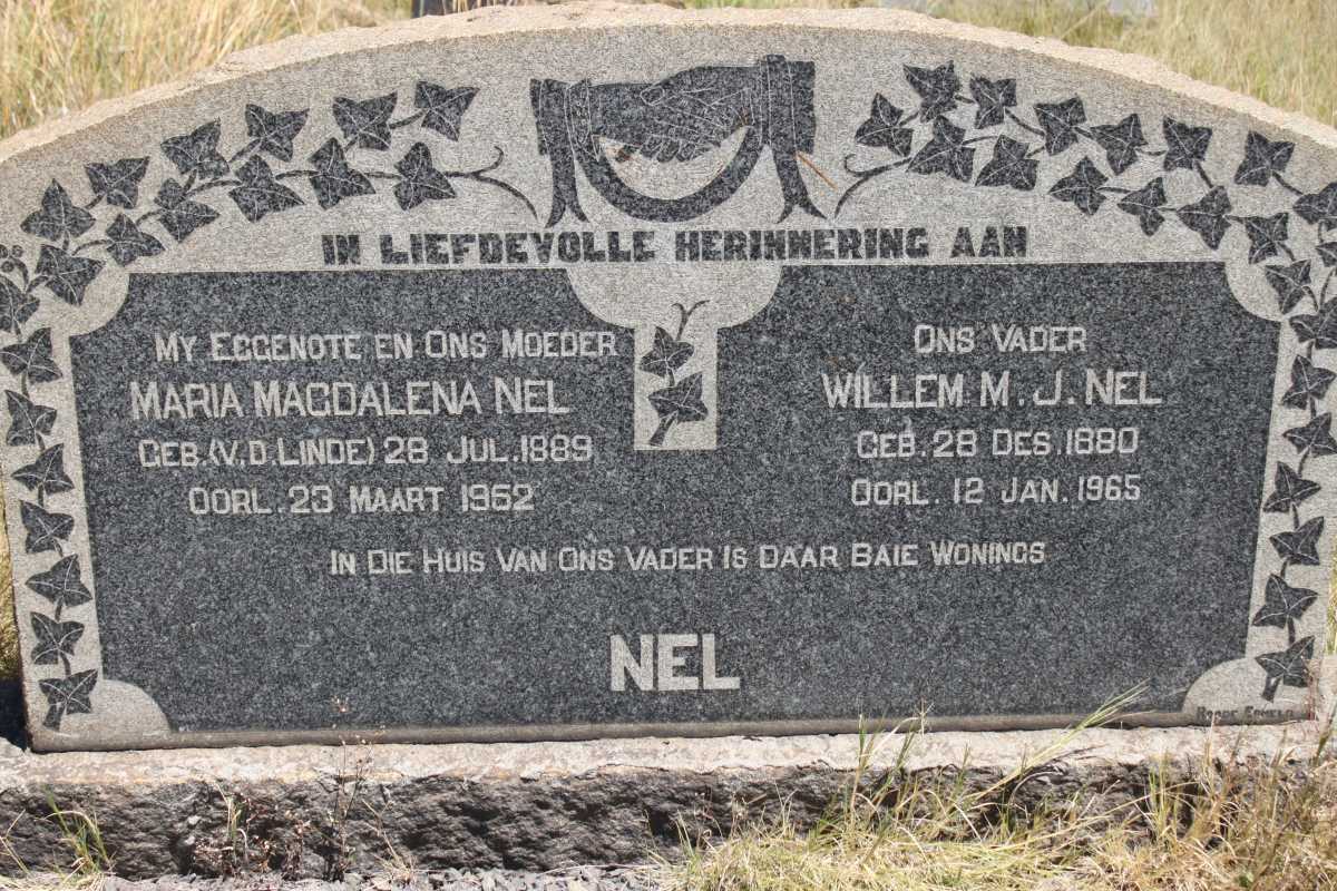 NEL Willem M.J. 1880-1965 &amp; Maria Magdalena v.d. LINDE 1889-1962