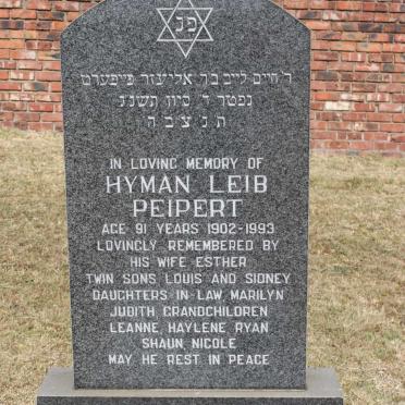 PEIPERT Hyman Leib 1902-1993