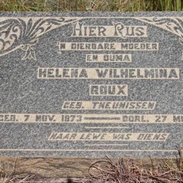 ROUX Helena Wilhelmina geb THEUNISSEN 1873-1946
