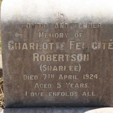 ROBERTSON Charlotte Felecité  -1924